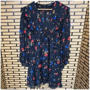 The Kooples Black Floral‎ Dress Size 2